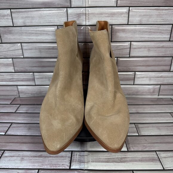 Lisa Vicky Women's Taupe Beige Suede Pointed Toe Booties Shoe Size 11-NEW - Picture 3 of 9